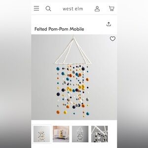 West Elm Felted Pom-Pom Mobile